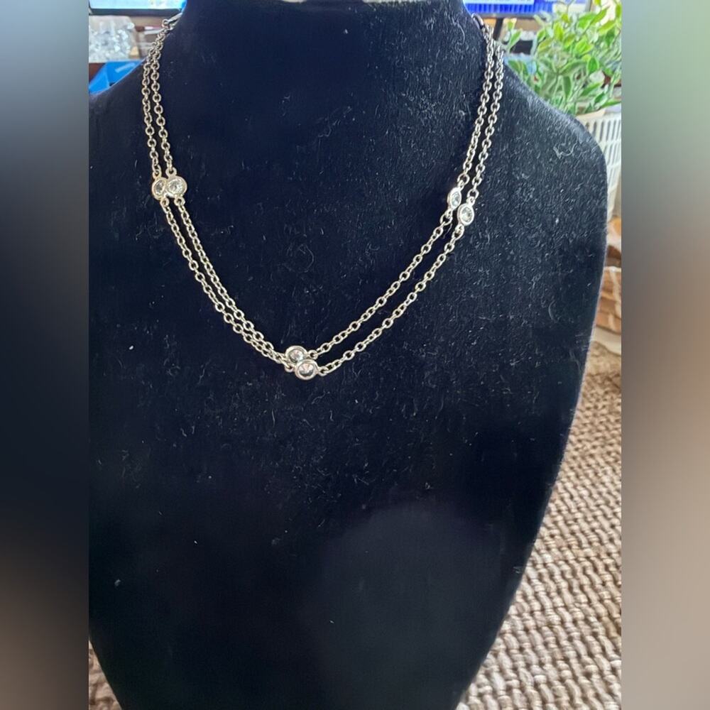 Cookie Lee silver chain necklace